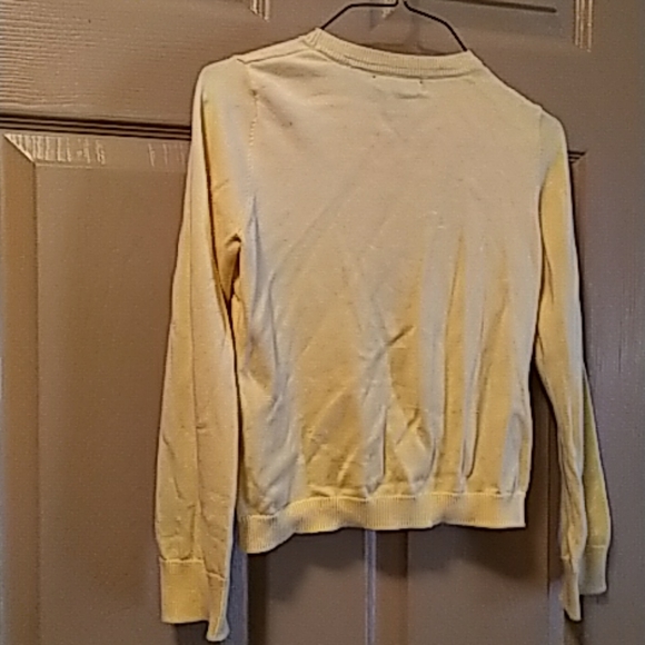 Lands End girls cardigan sweater yellow 7/8. - Picture 7 of 7
